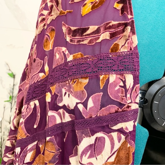 Colleen Lopez Kimono Jacket Burgundy Floral 2X - Picture 4 of 11